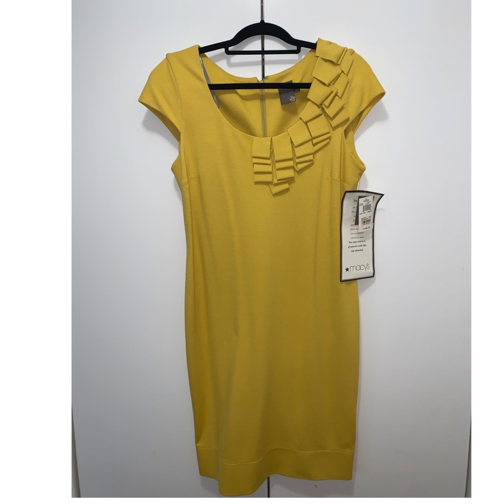 Yellow Taylor Dress 3-D Ruffles - New w/ Tags